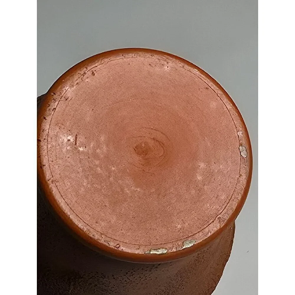 Tokonama Red Clay Dragon Motif Vase Textured Finish Intricate Dragon Carvings